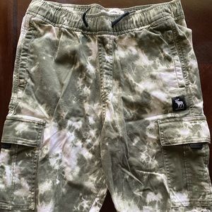 Abercrombie Kids Green Tie-Dye Cargo Shorts Boys 15/16
